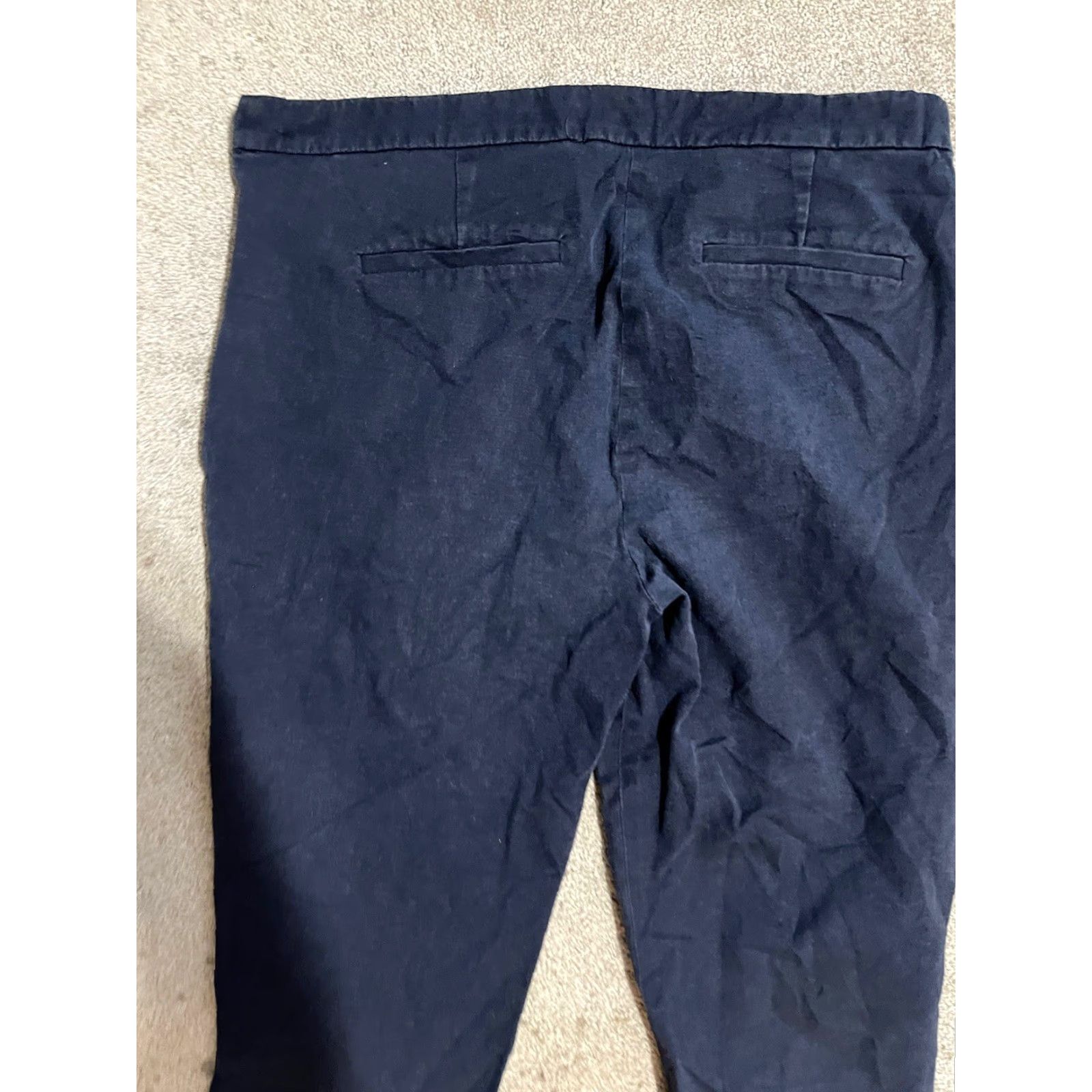 J.Crew J.CREW Martie Pant Dress Pants Navy Blue 10 Women Nylon Stretch EUC Size 32" / US 10 / IT 46 - 4 Thumbnail