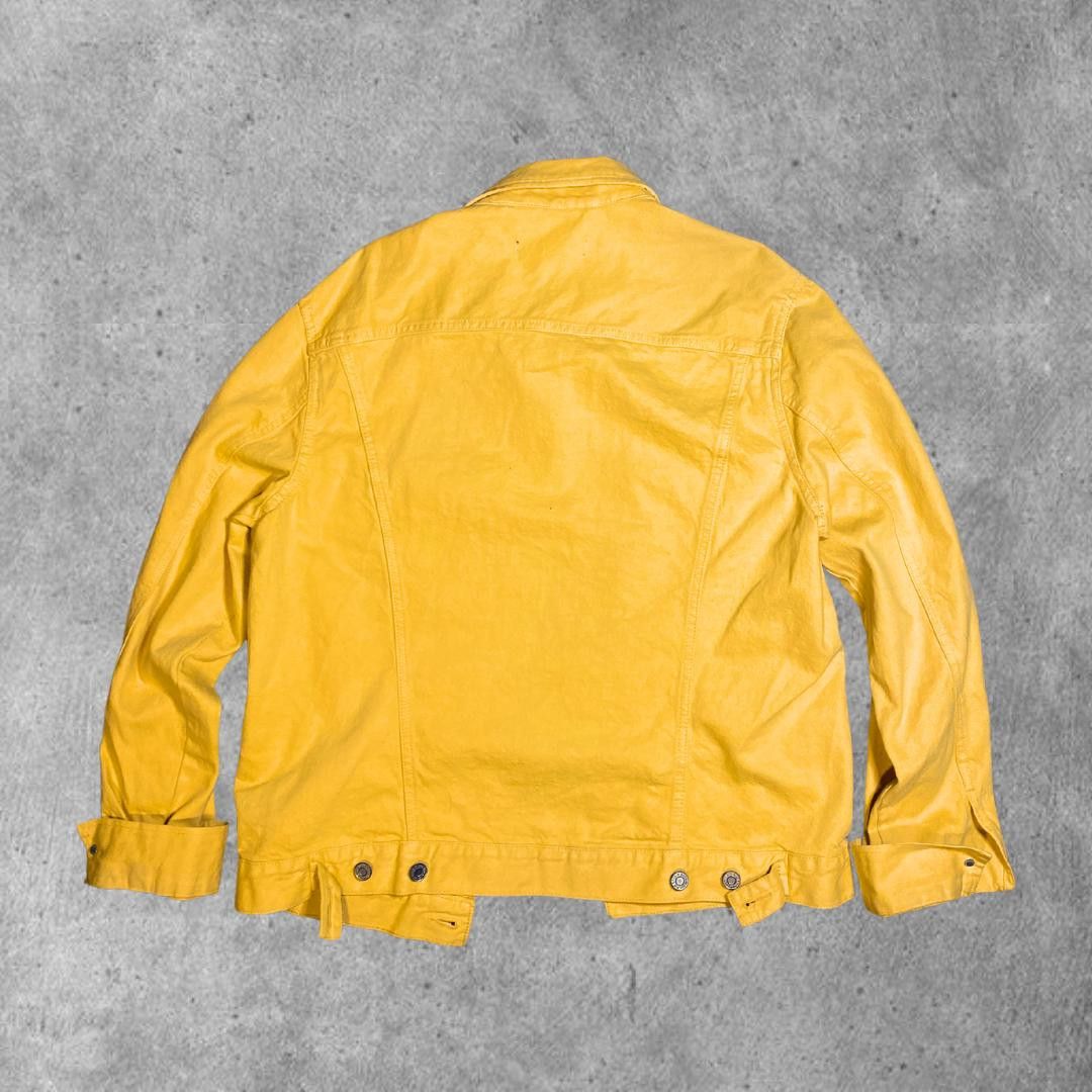 Designer Vintage Yellow Denim Jacket Size US M / EU 48-50 / 2 - 2 Thumbnail