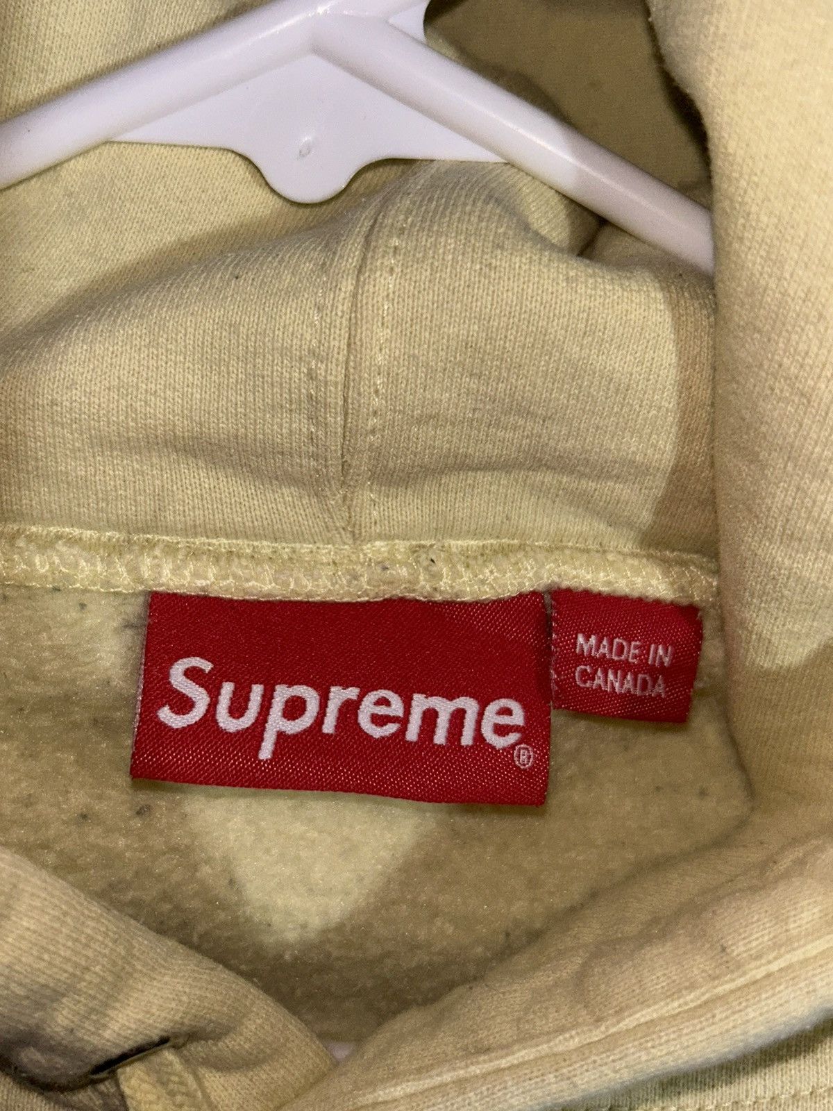 Supreme Supreme Small Box Logo Hooded Sweatshirt Light Yellow SS23XL Size US XL / EU 56 / 4 - 1 Thumbnail