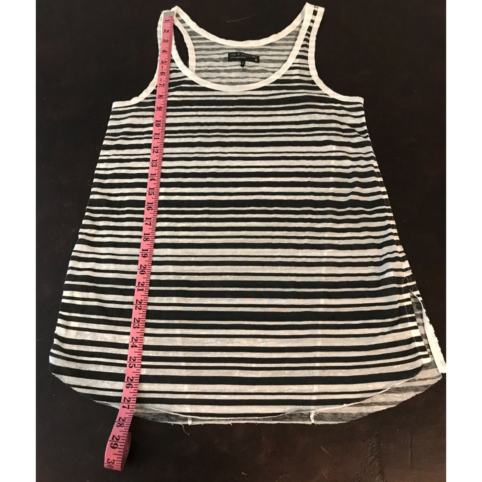 Rag & Bone Rag & Bone for Nordstrom Black & White Knit Stripped Tank Size S / US 4 / IT 40 - 6 Thumbnail