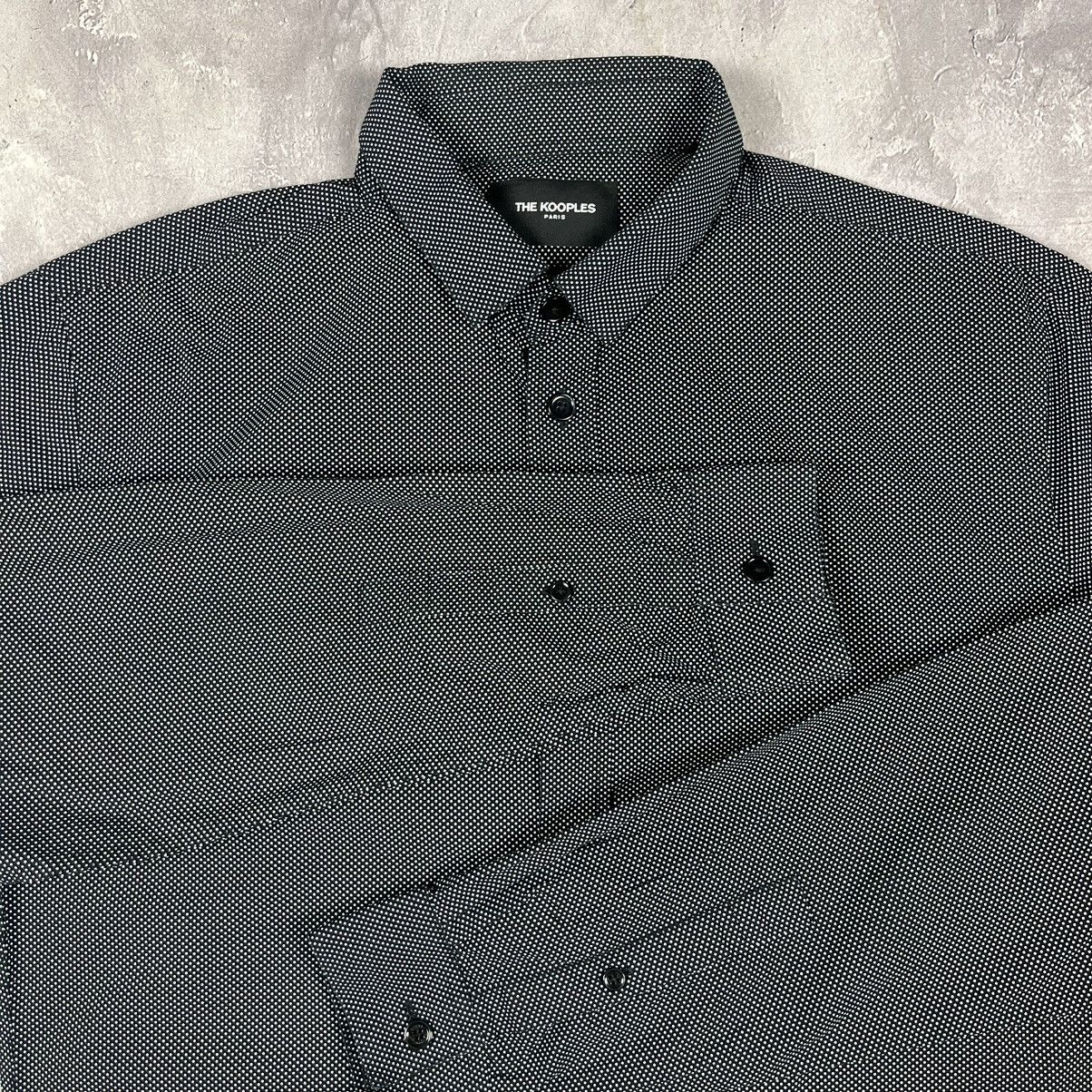 The Kooples The Kooples Black Long Sleeve Button Slim Shirt BLACK WHITE Size US S / EU 44-46 / 1 - 2 Thumbnail