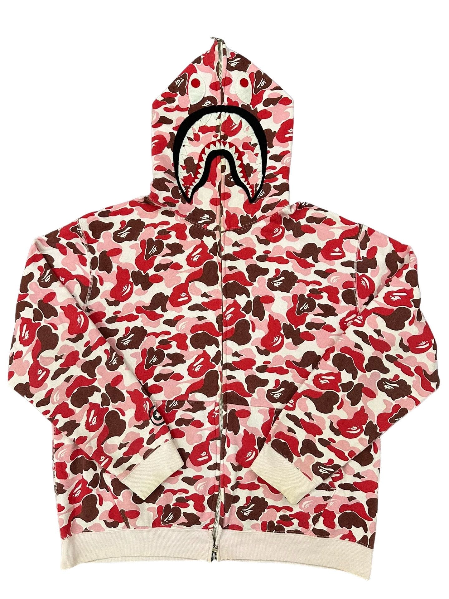 Bape Bape Pink Camo Shark Hoodie Size L Size US L / EU 52-54 / 3 - 1 Thumbnail