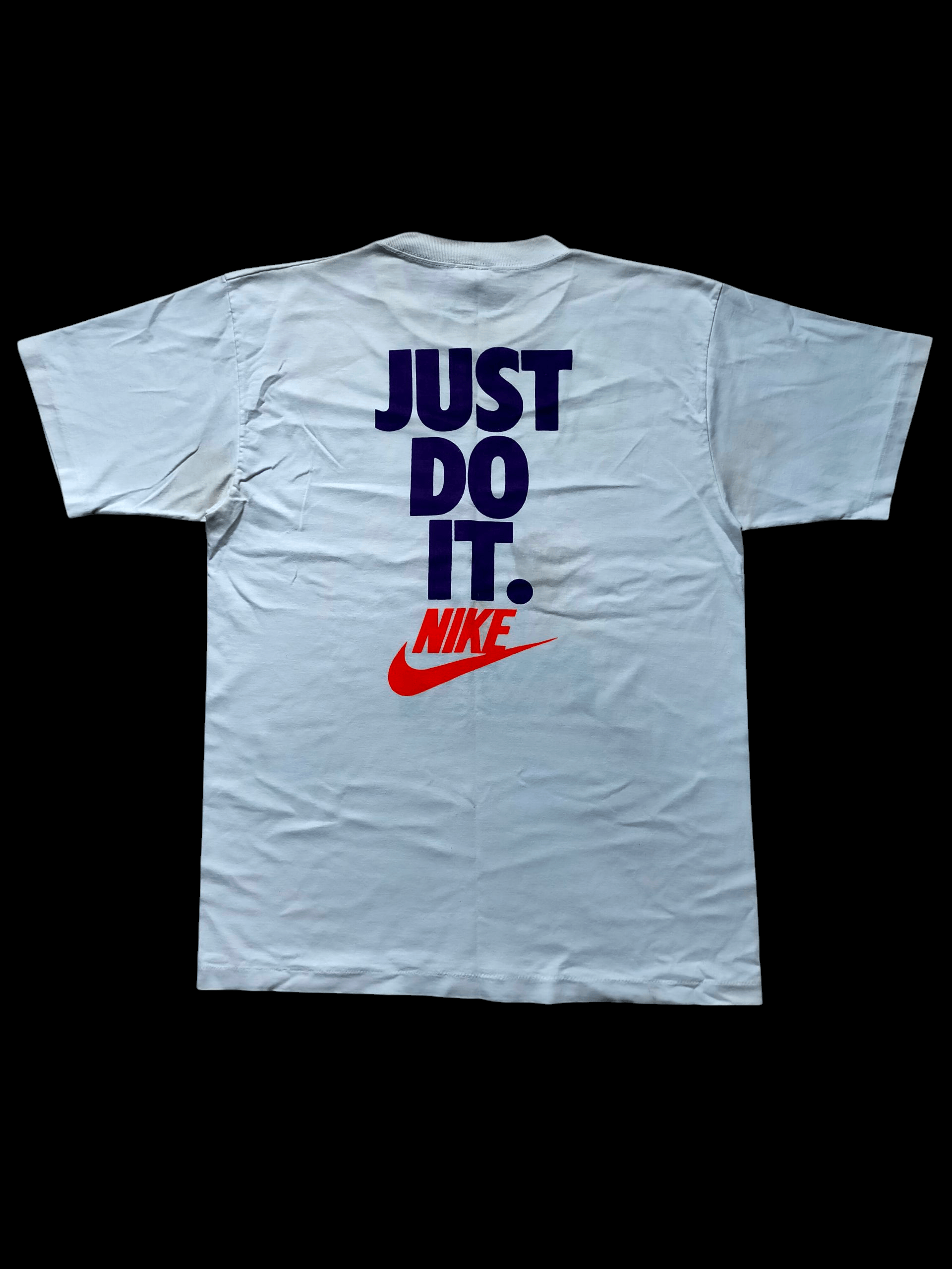 Nike Vintage 80s Nike Running white tee Size US L / EU 52-54 / 3 - 1 Thumbnail