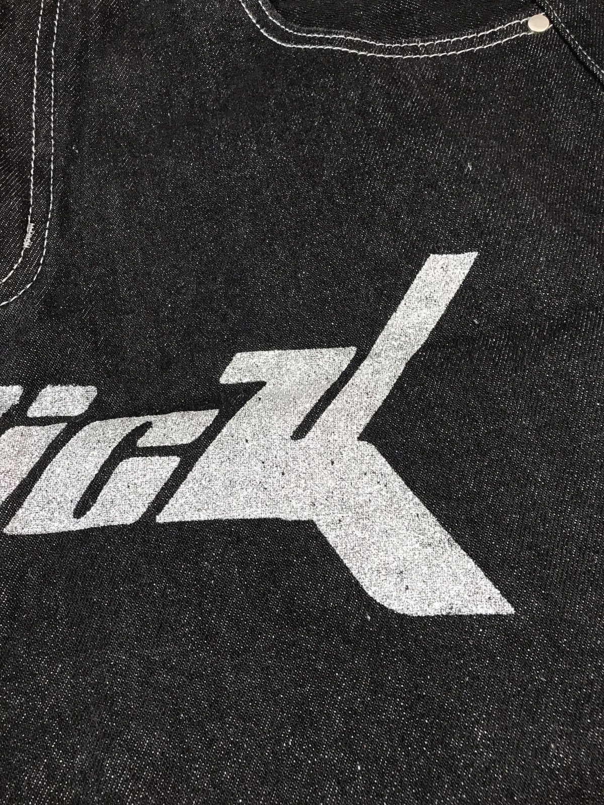 Japanese Brand × Vintage Denim Pants Dollar Big Logo Rap Pants Size US 35 - 6 Thumbnail
