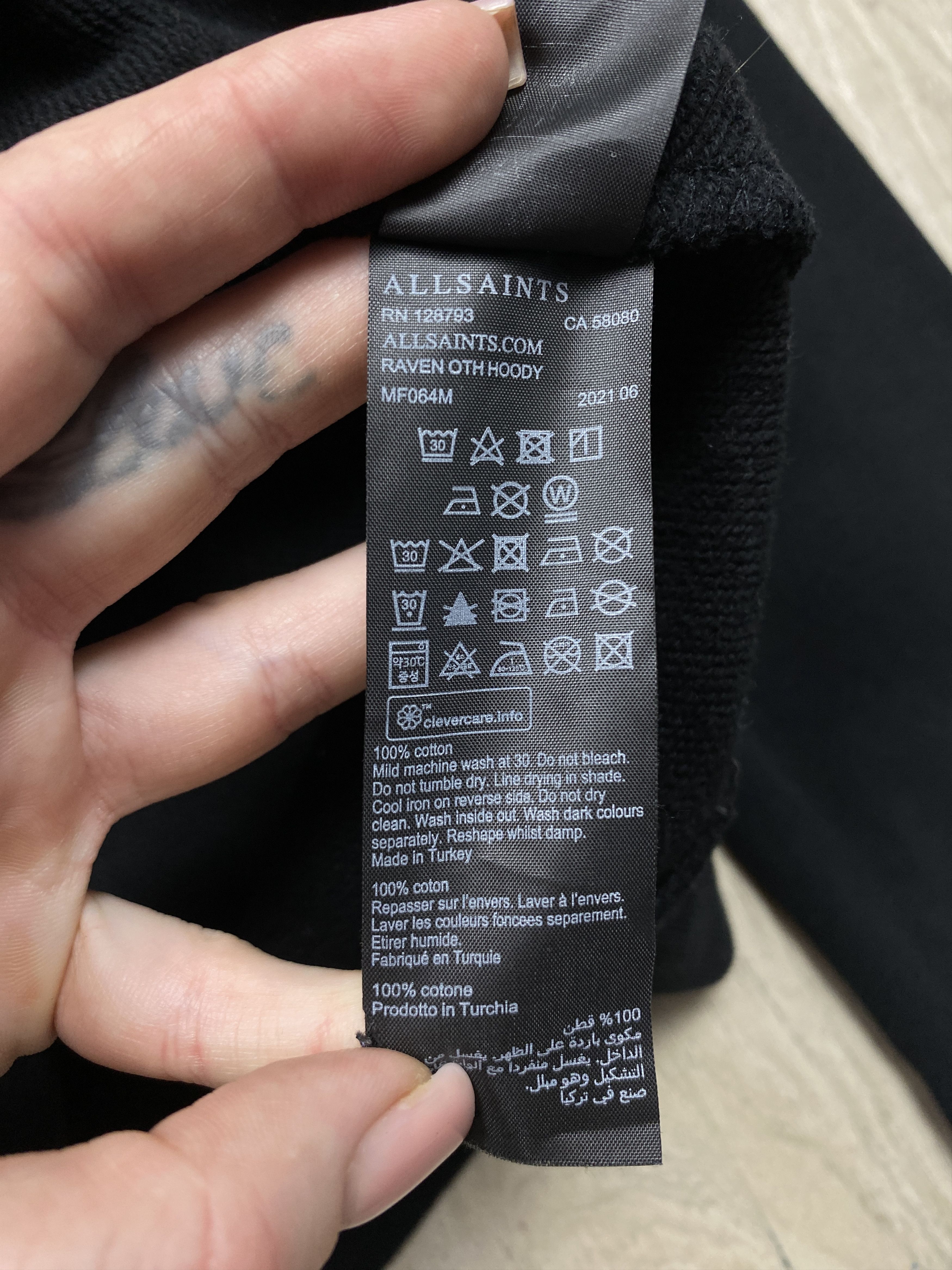 Allsaints Allsaints Mens Raven OTH Suit Hoodie + Sweatpants Pants Size US M / EU 48-50 / 2 - 6 Thumbnail