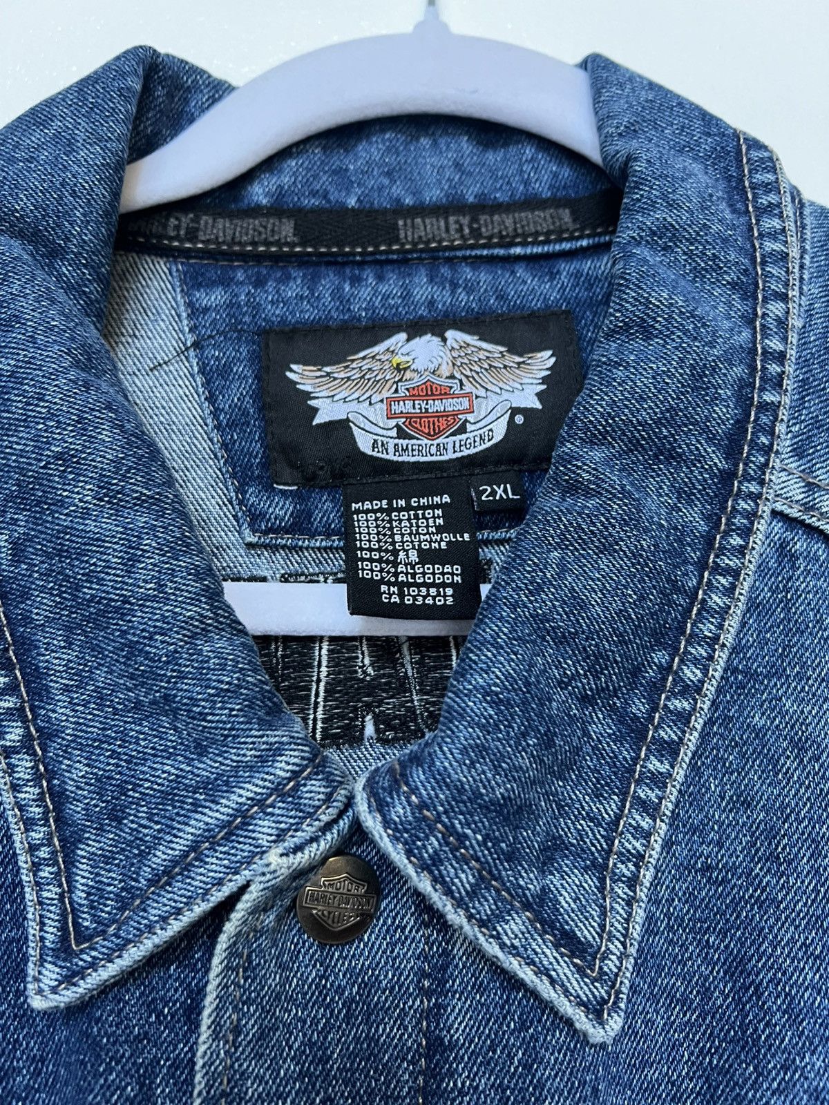 Harley Davidson Harley Davidson 105 Year Anniversary Denim Jacket Size US XXL / EU 58 / 5 - 3 Thumbnail