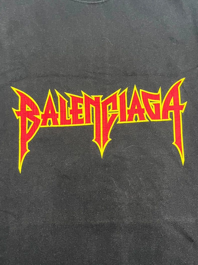 Balenciaga Balenciaga Solid Logo Print Jersey Short Sleeve Tee Size US M / EU 48-50 / 2 - 3 Thumbnail