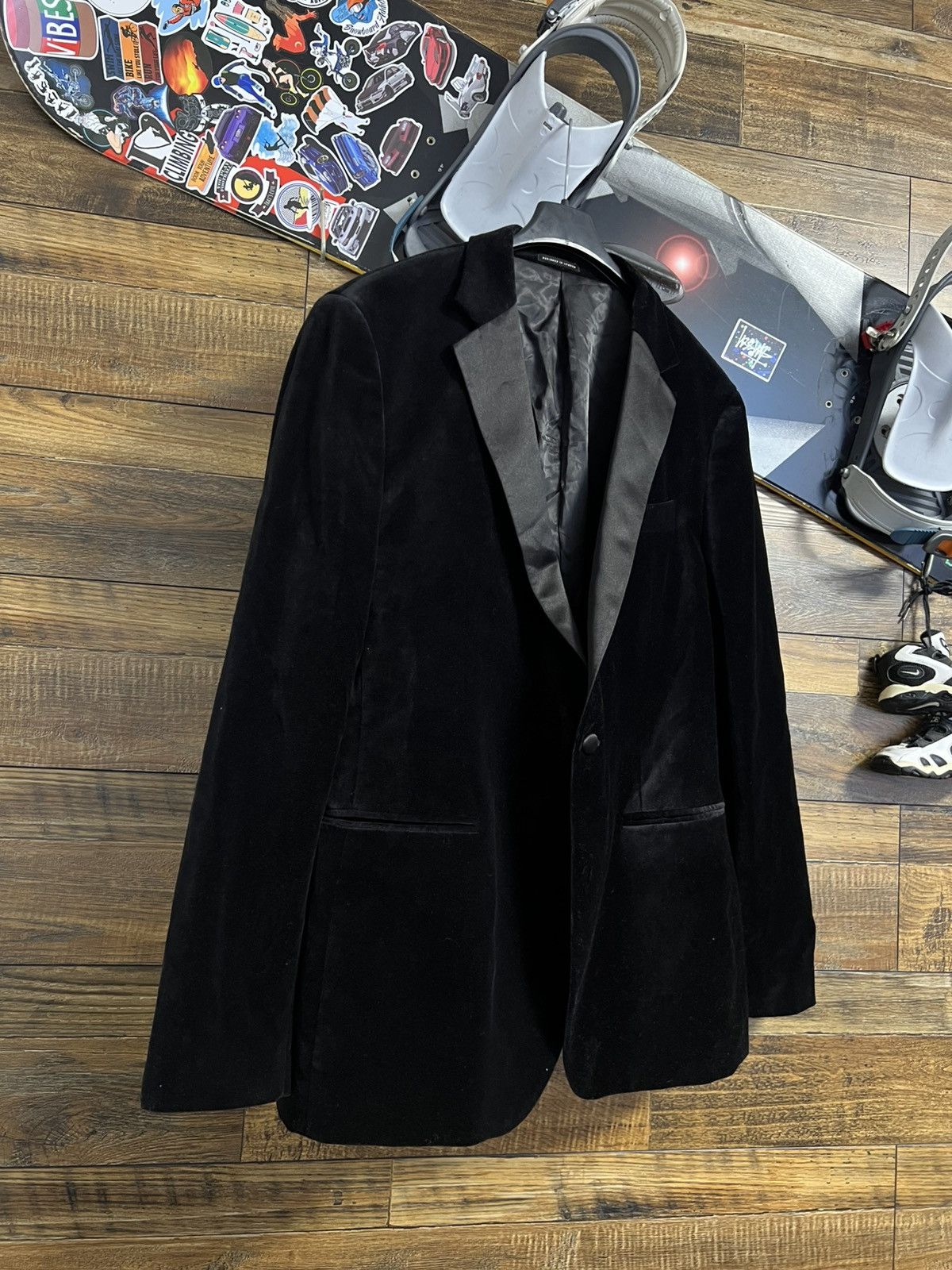 Reiss Men's Velvet Jacket Reiss Size 46R - 4 Thumbnail