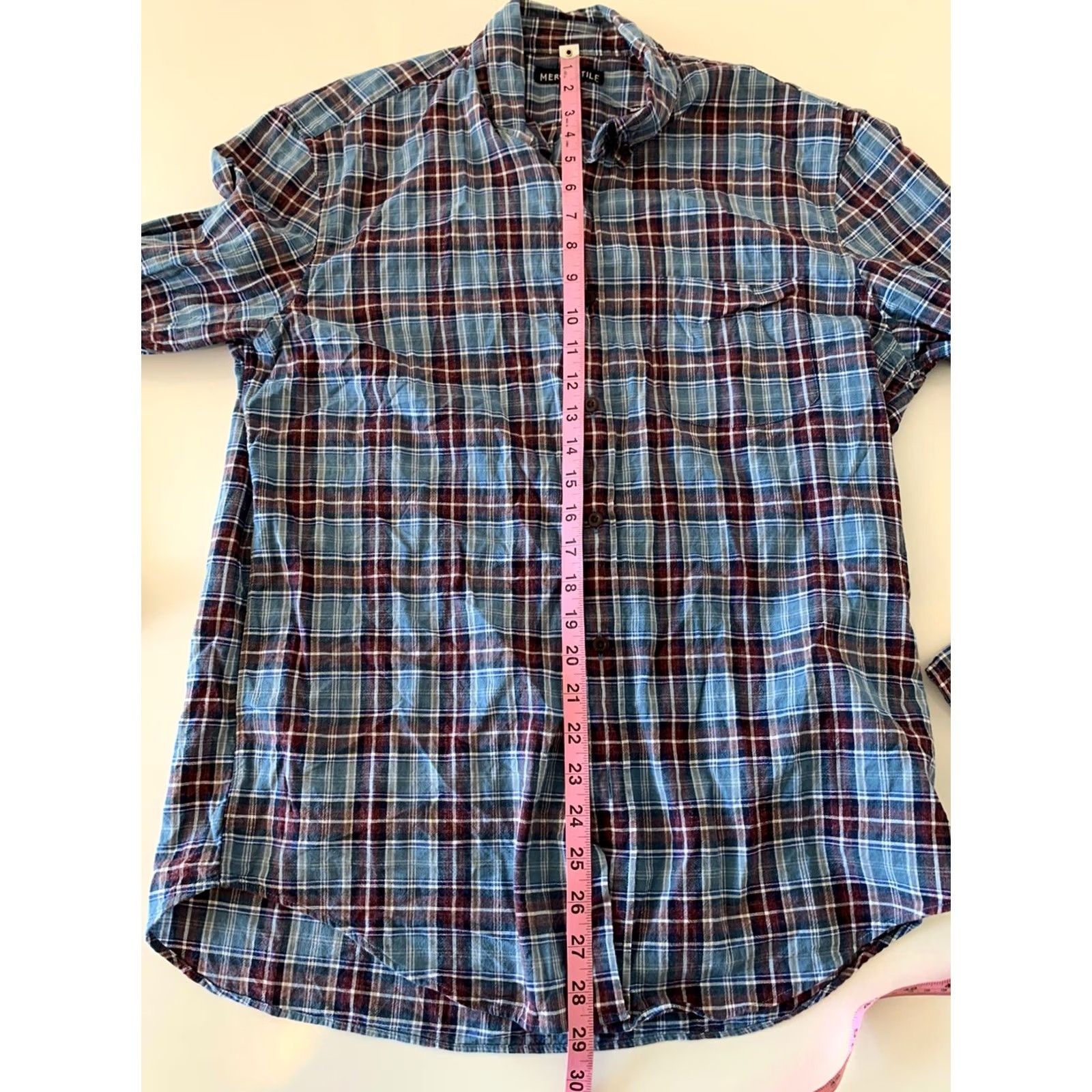 J.Crew J.CREW Shirt Button-Up Plaid Long Sleeve Men Large Blue Size US L / EU 52-54 / 3 - 4 Thumbnail