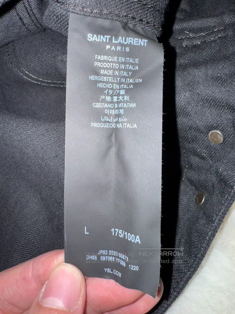 Saint Laurent Paris Saint Laurent Paris Black Men's Denim Jacket Size US L / EU 52-54 / 3 - 6 Thumbnail