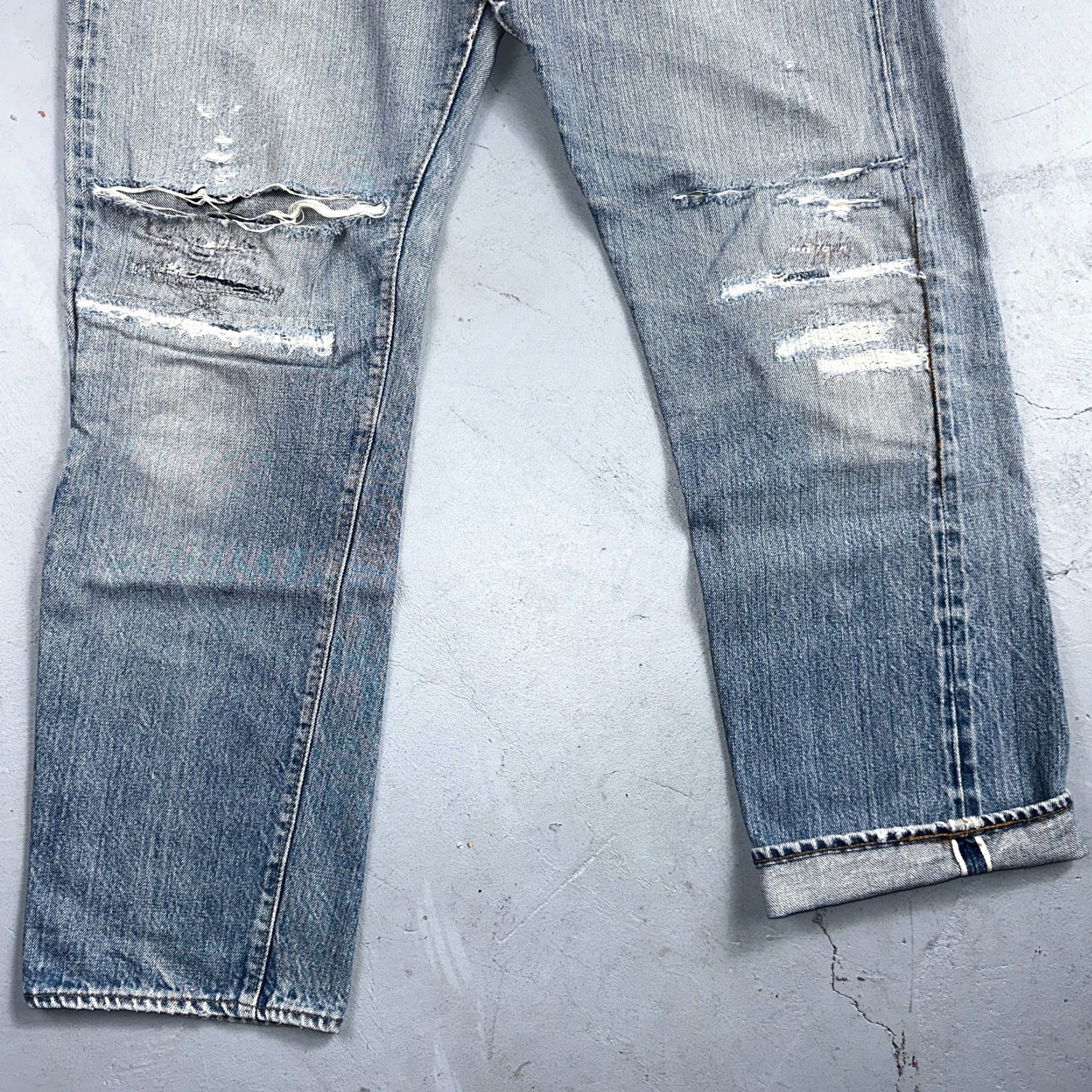 Levi's VINTAGE Levi's 501 Jeans Mens 36x36 Light Wash 80s USA Straight Distressed Cotton Core Size US 36 / EU 52 - 3 Thumbnail