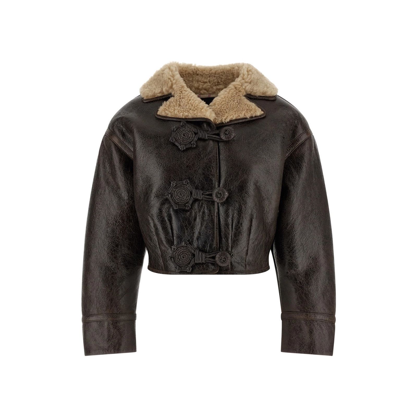 Etro ETRO Brown Leather/Shearling Jacket New & Authentic (Women's Size M / US 6-8 / IT 42-44 - 1 Thumbnail