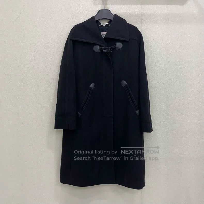 Hermes Hermes Black Horn Button Coat Size XXS / US 00 / IT 34 - 1 Thumbnail