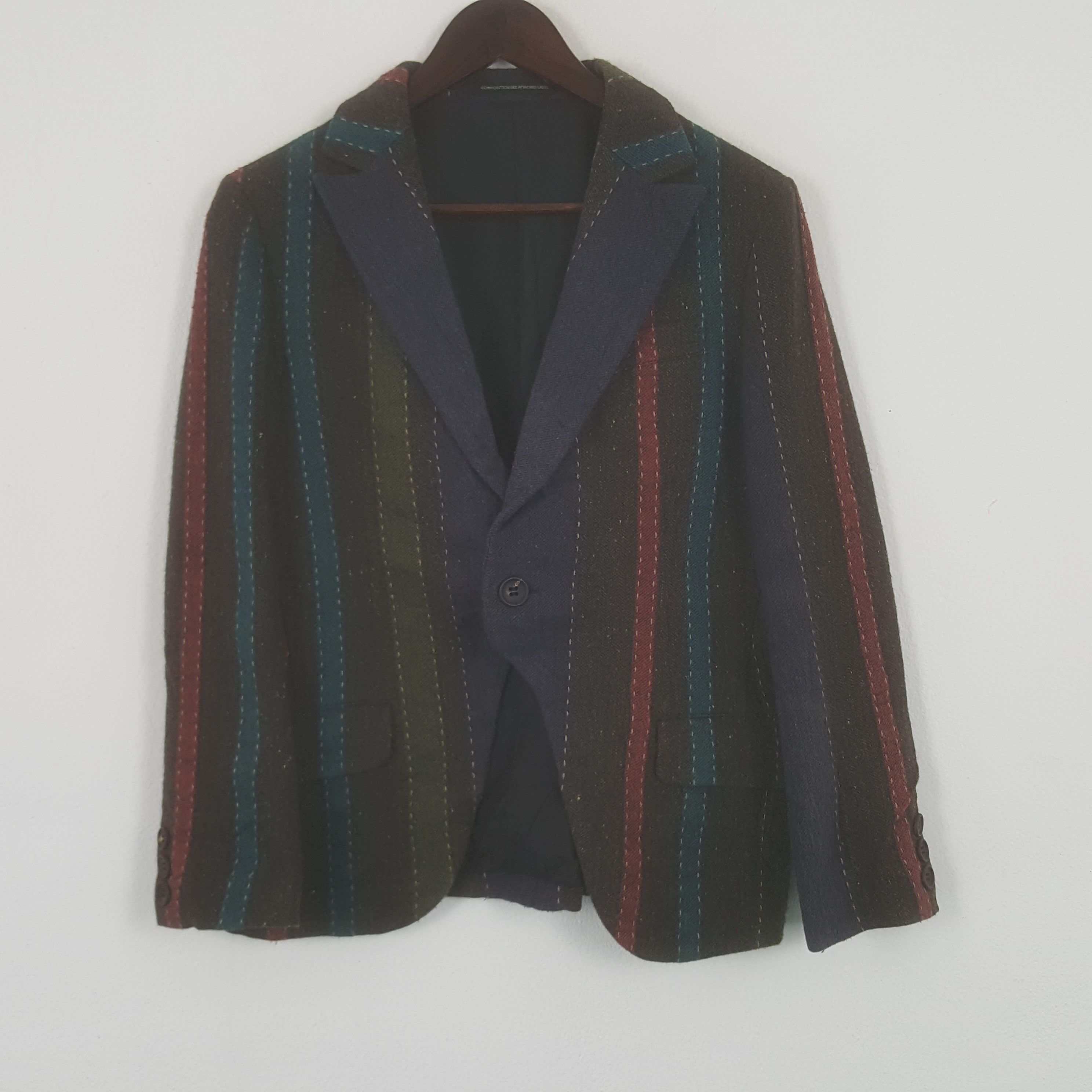 Yohji Yamamoto Vintage Y's by Yohji Yamamoto Striped Blazer Coat Size US XS / EU 42 / 0 - 1 Thumbnail