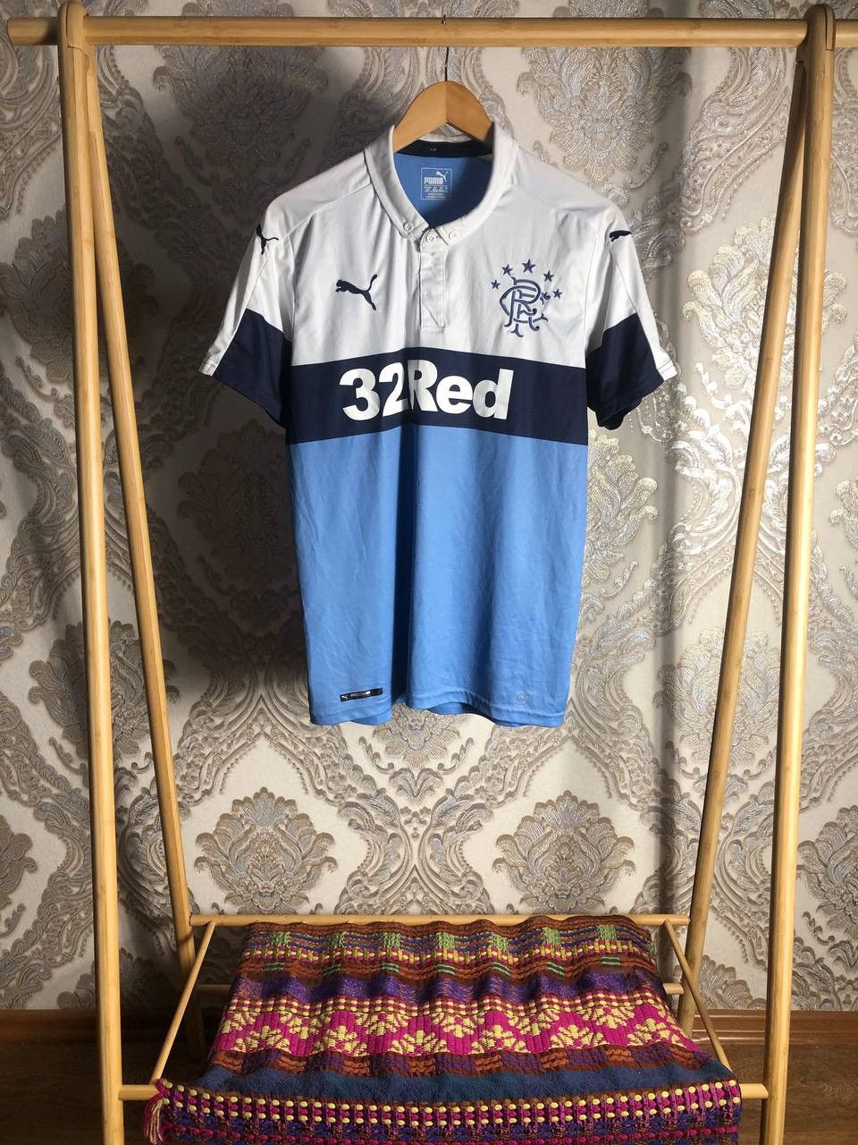 Puma VINTAGE PUMA FC RANGERS SCOTLAND RETRO SOCCER JERSEY Y2K 90s Size US M / EU 48-50 / 2 - 1 Thumbnail