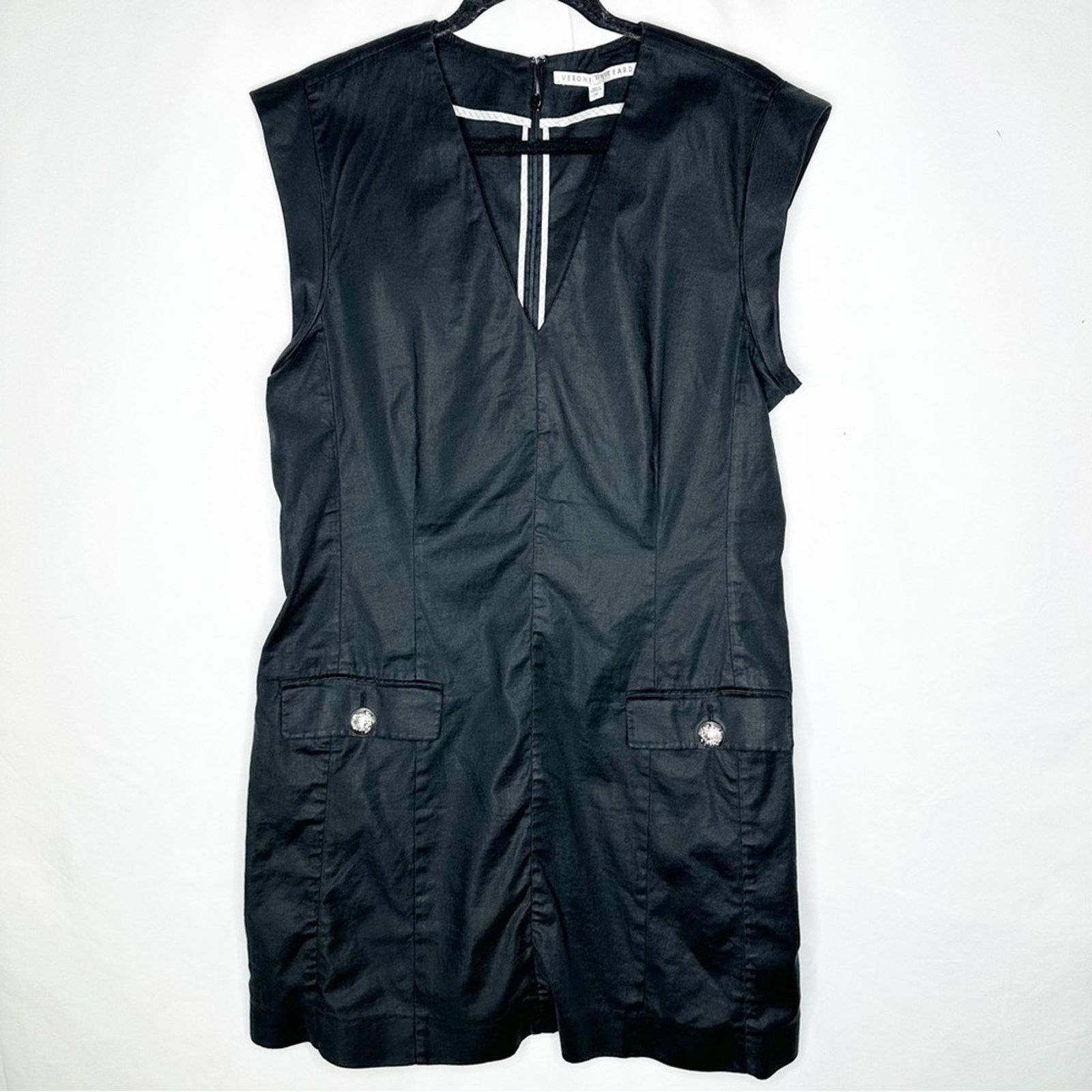Veronica Beard VERONICA BEARD Skylar Linen Blend Minidress in Size 16 Size XXL / US 16-18 / IT 52-54 - 2 Thumbnail