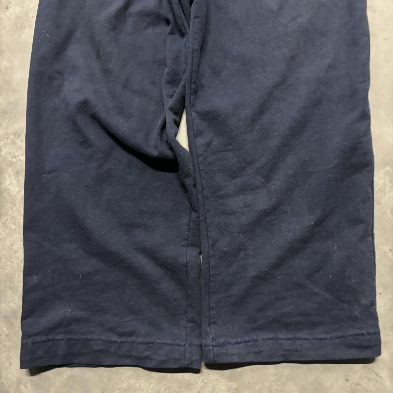 Japanese Brand × Vintage Crazy Vintage Y2K/2000s Navy Blue Skater Essential Sweatpants! Size US 34 / EU 50 - 5 Thumbnail