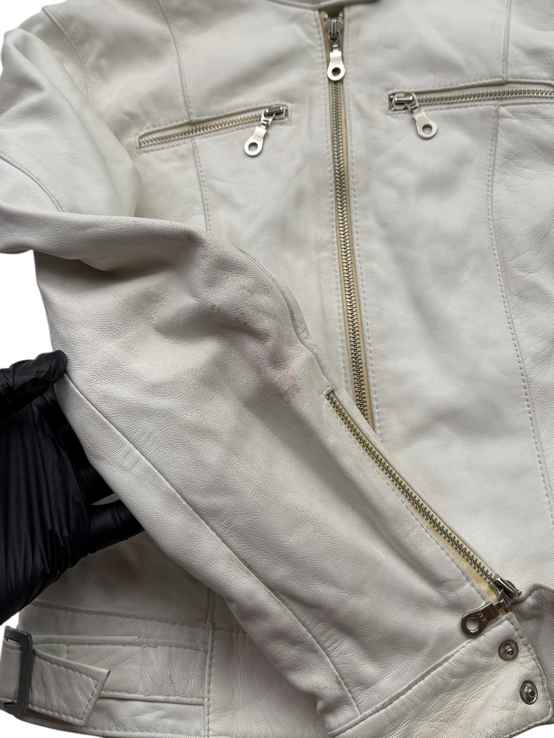 Vintage Vintage Cropped Leather Jacket W141(D10) Size S / US 4 / IT 40 - 4 Thumbnail