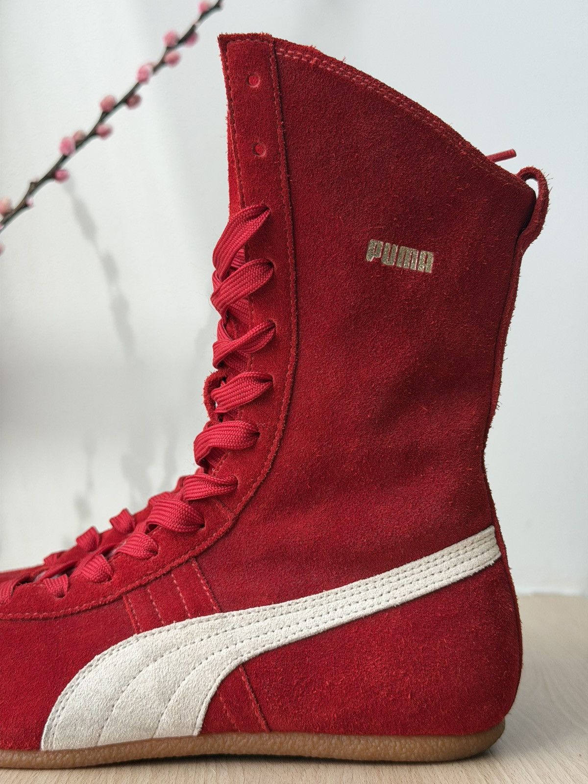 Puma Retro Puma Suede Red Boxing Lace up Boots Size US 9 / IT 39 - 6 Thumbnail
