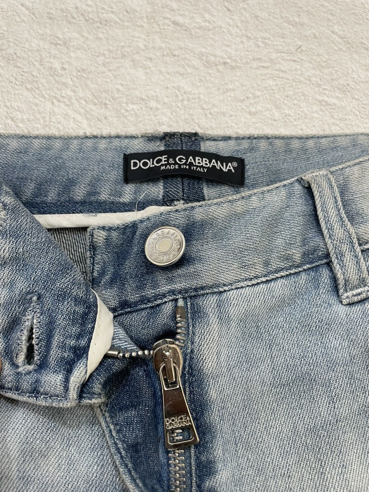 Dolce & Gabbana Dolce & Gabbana Distressed Denim Color Block Y2K Size 28" / US 6 / IT 42 - 7 Thumbnail
