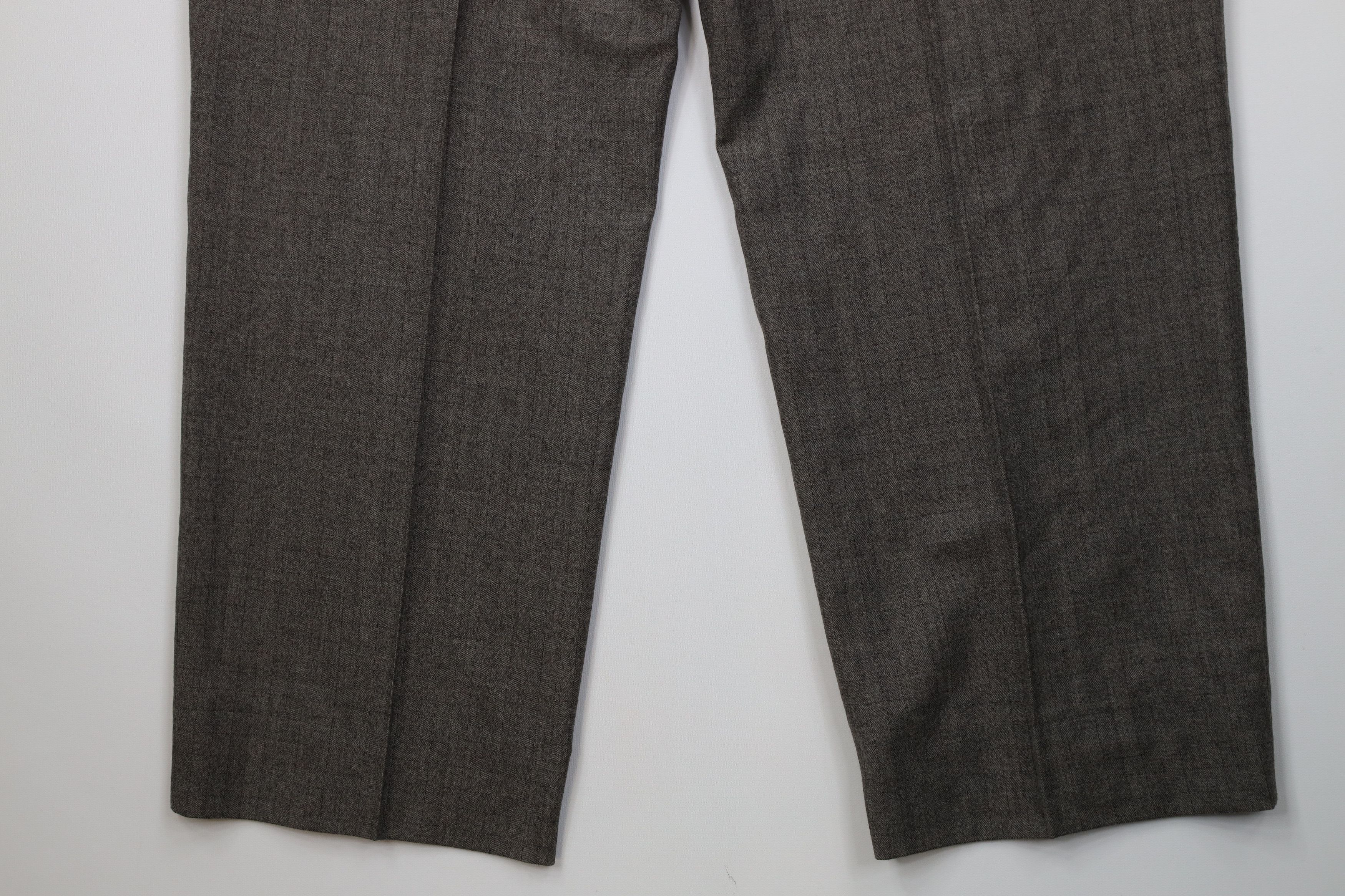 Hickey Freeman Vintage 90s Hickey Freeman Wide Leg Chino Pants Gray Check Size US 40 / EU 56 - 14 Thumbnail
