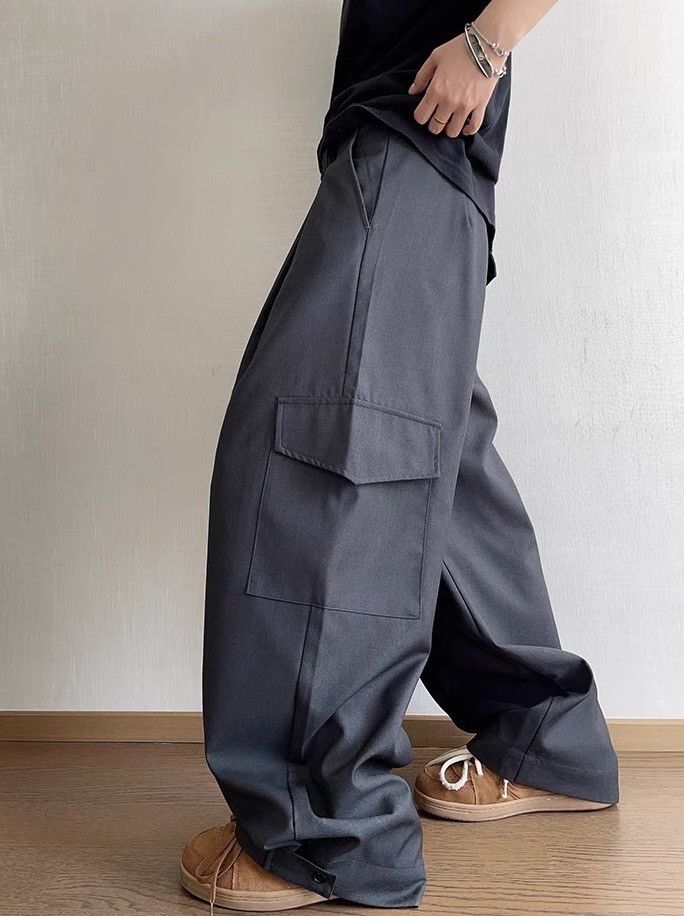 Japanese Brand × Vintage Cleanfit retro fashion cargo pleated baggy pants Size US 29 - 3 Thumbnail