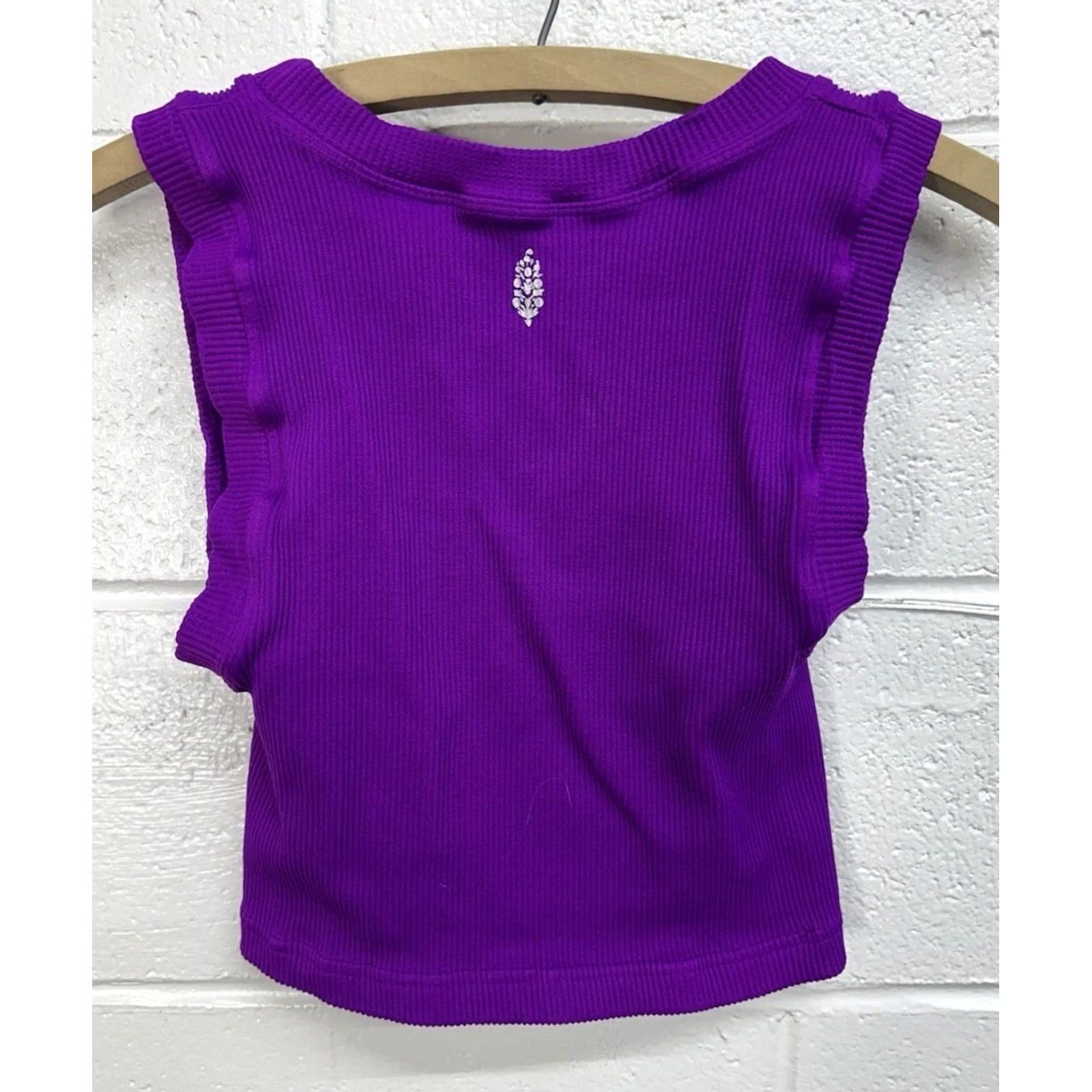 Free People VINTAGE FP Movement Free People Heavy Ribbed Tank Top Purple Women’s M/L Tank Top Women Medium/Large Purple Tank Top Activewear Womens M/L Size M / US 6-8 / IT 42-44 - 3 Thumbnail