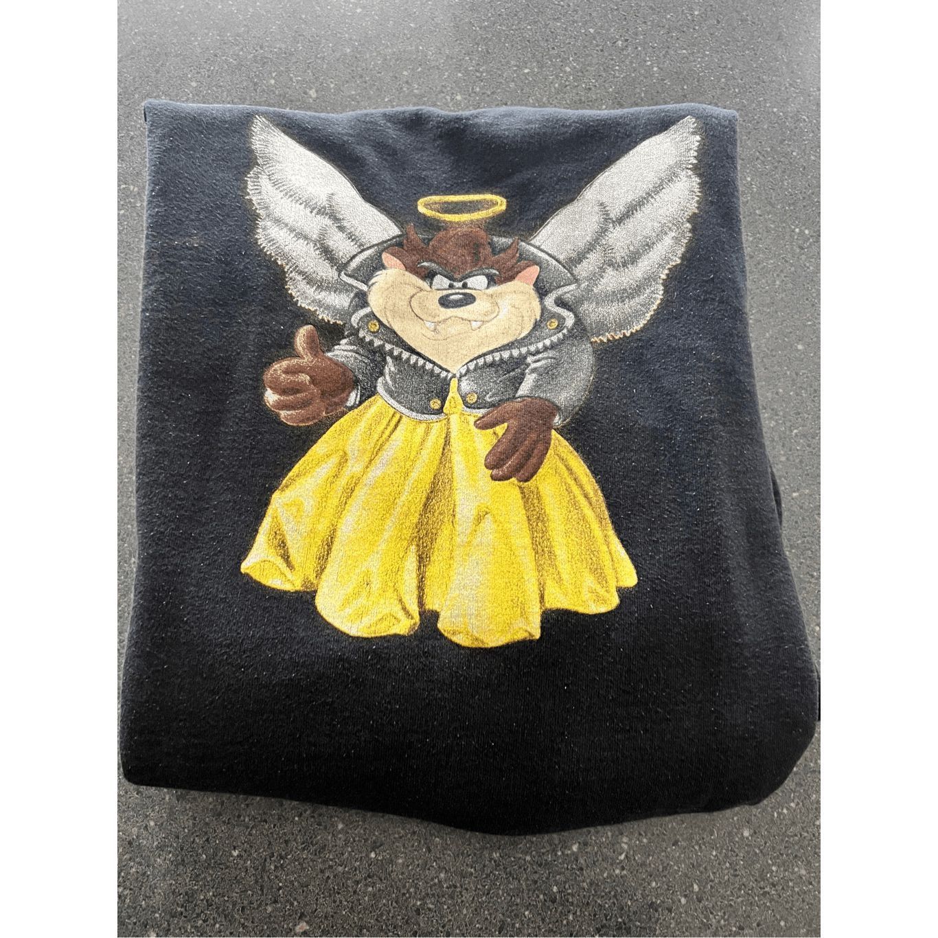 Warner Bros Vintage Warner Bro Taz Devil Angel Sweatshirt size XL made Size US XL / EU 56 / 4 - 5 Thumbnail