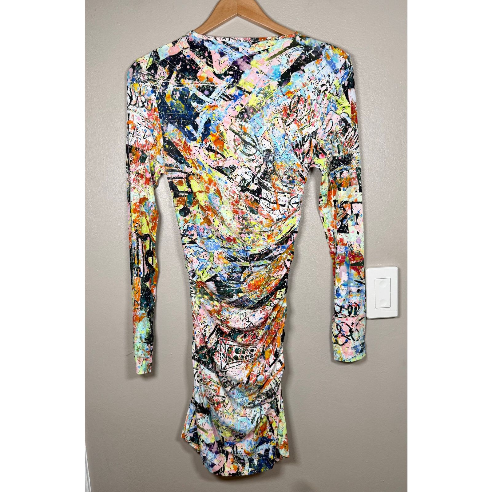 Dsquared2 NWOT DSquared2 Abstract Print Long Sleeve Dress S $980 Size S / US 4 / IT 40 - 5 Thumbnail