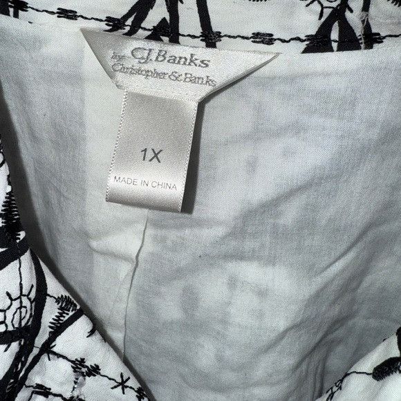 Other CJ Banks Black & White Floral Button-Front Jacket - Size XL Size XL / US 12-14 / IT 48-50 - 2 Thumbnail