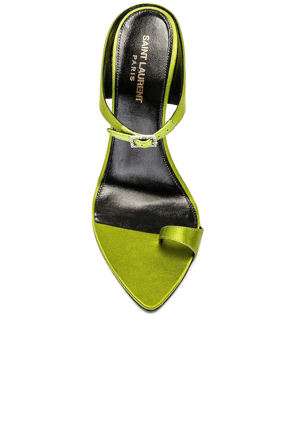 Saint Laurent Paris o1bcso1str1124 Dive 110 Mule Sandals in Pea Green Size US 9 / IT 39 - 4 Thumbnail