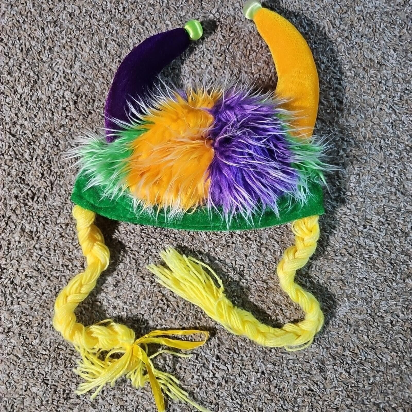 Handmade Colorful Viking Tassle Hat Size ONE SIZE - 6 Thumbnail