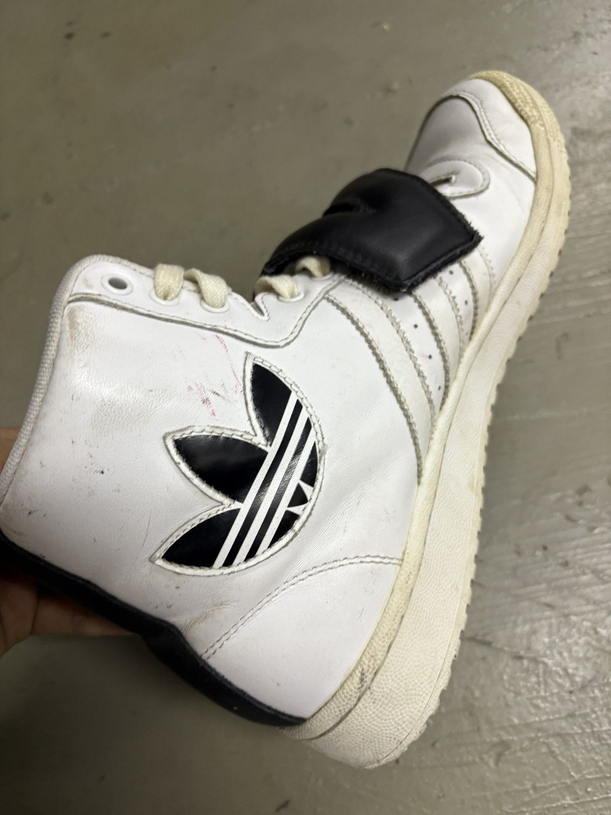 Adidas × Jeremy Scott adidas Originals Jeremy Scott LETTERS LEATHER Black White Size US 8.5 / EU 41-42 - 14 Thumbnail