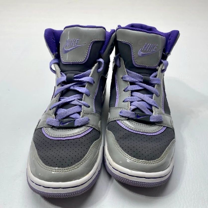 Nike Nike Prestige 3 High Top Shoes 574686-055 Women Size 8 Gray Purple Leopard - Nike Prestige 3 Sneakers Womens 8 Gray Leopard Purple Size M / US 6-8 / IT 42-44 - 3 Thumbnail