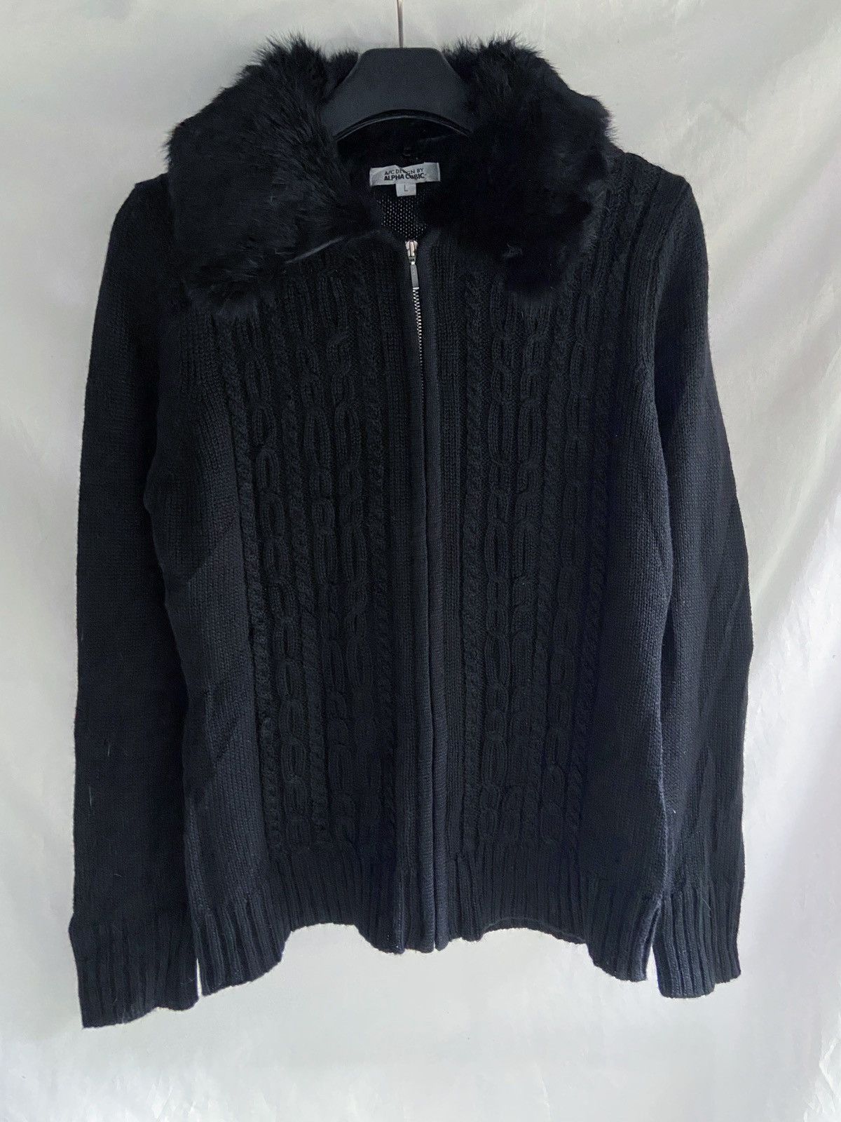 Japanese Brand ALPHA CUBIC ZIP KNIT FUR STYLE Size US S / EU 44-46 / 1 - 1 Thumbnail