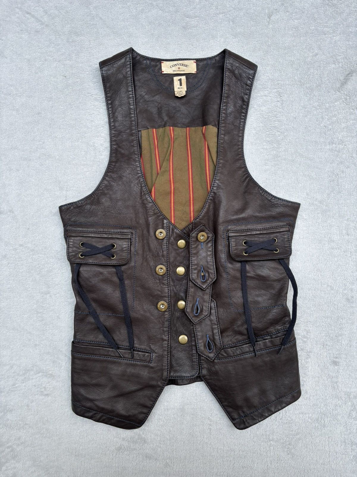 Converse Napoleon Corset Leather Vest Size XS / US 0-2 / IT 36-38 - 9 Thumbnail