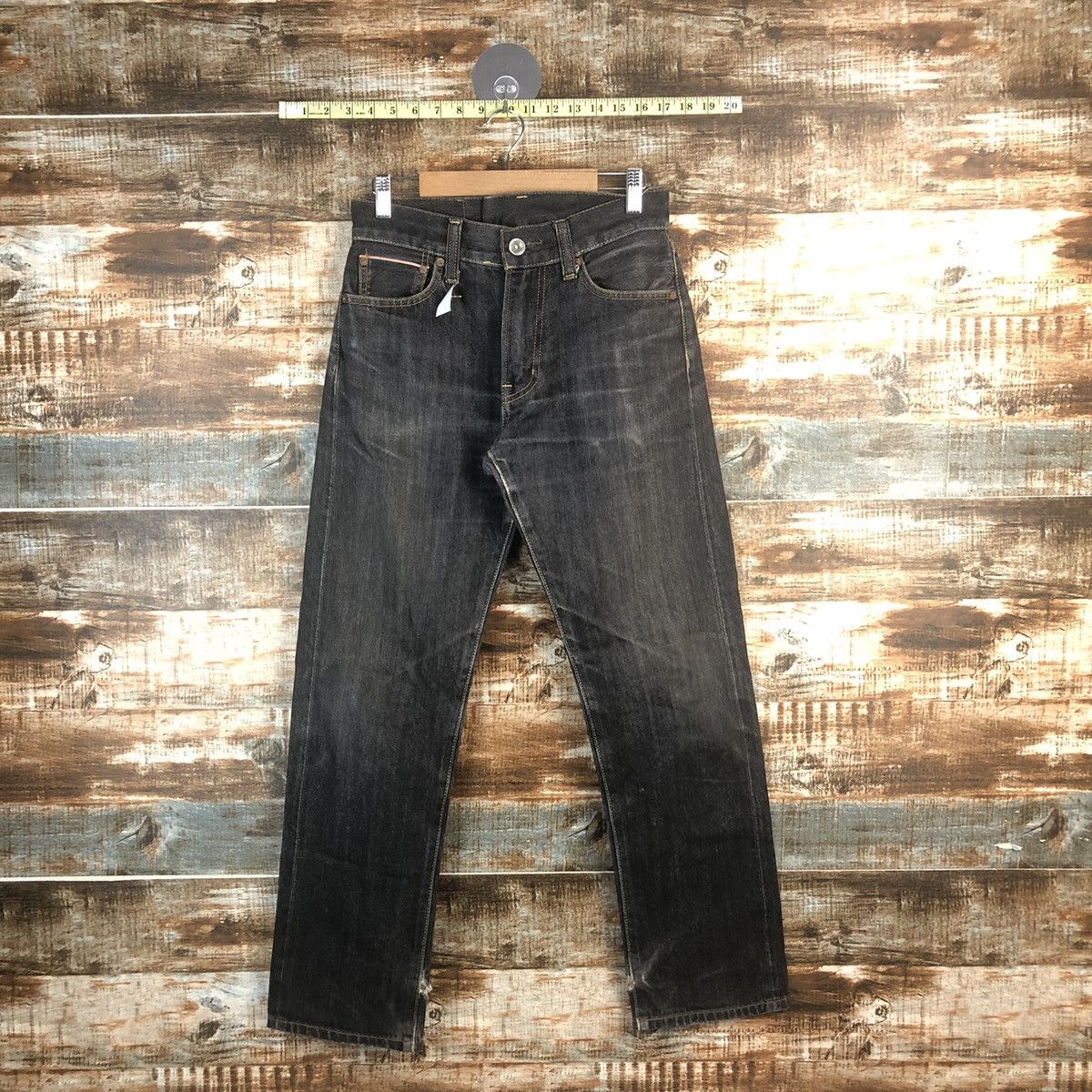 Japanese Brand DL Uniqlo Black Denim Pants #C288 Size US 29 - 1 Thumbnail