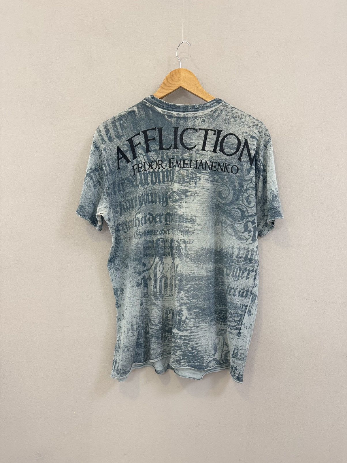 Affliction Y2K Affliction Style Blue and black Destruction T-shirt Size US M / EU 48-50 / 2 - 8 Thumbnail