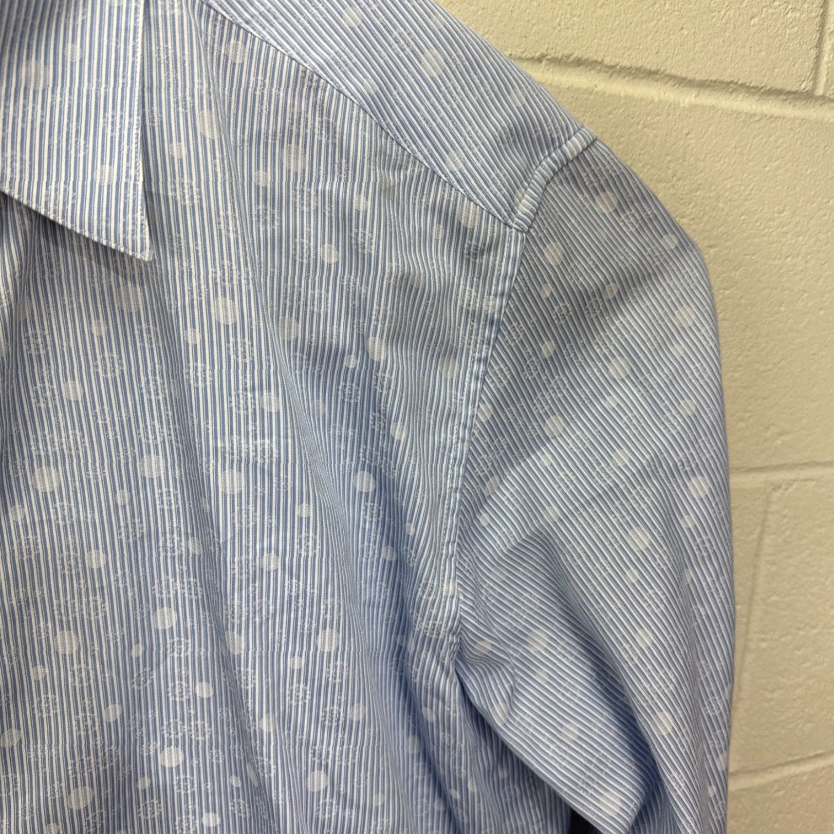 Robert Graham Robert Graham Button-Up Shirt Mens XL Blue Polka Dot Long Sleeve Collared Casual Business Size 46R - 6 Thumbnail