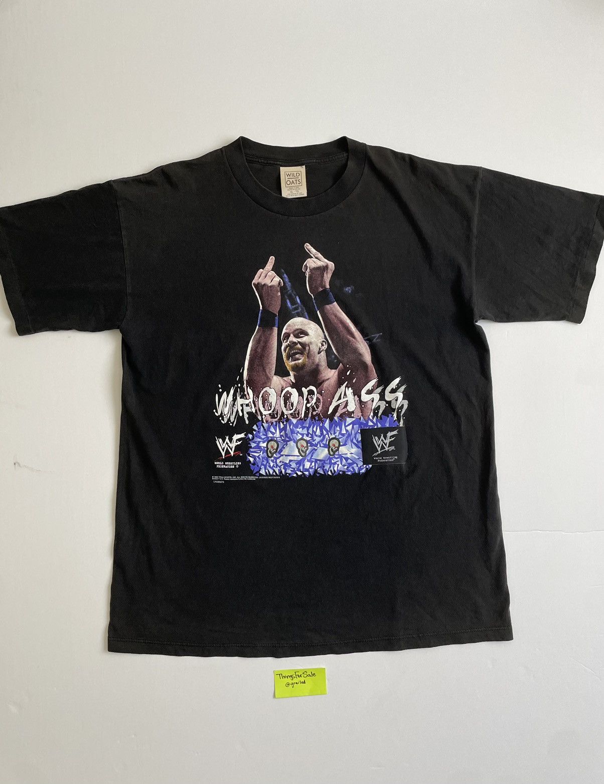 Vintage 1998 Stone Cold Steve Austin Whoop Ass Middle Finger XL | Grailed