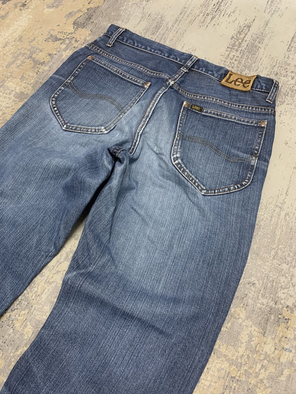 Japanese Brand Vintage Lee M.R. Indigo Blue Straight Fit Denim Pants Size US 31 - 12 Thumbnail