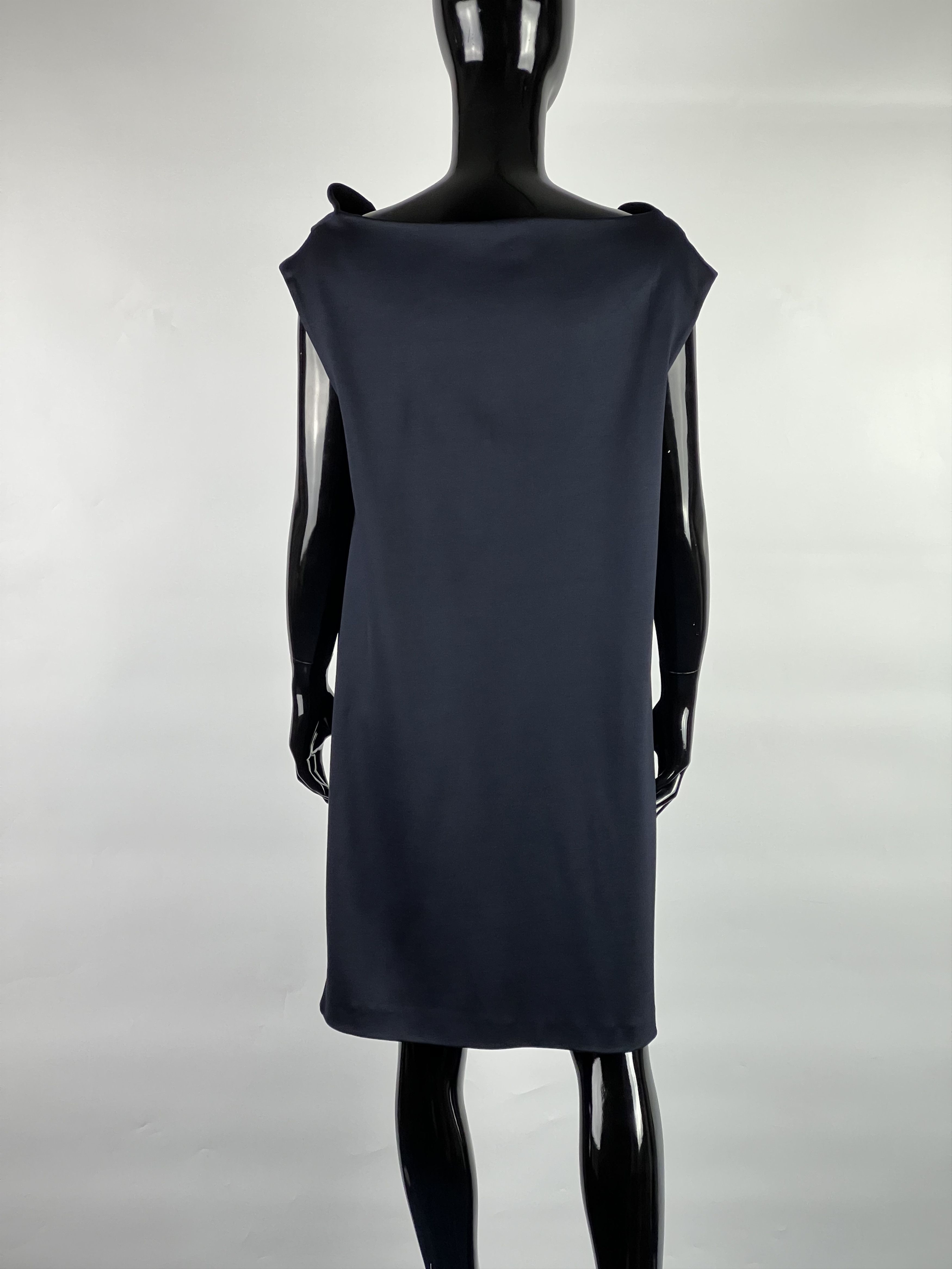 Cos COS Navy Blue Sleeveless Midi Dress Size M Size M / US 6-8 / IT 42-44 - 3 Thumbnail