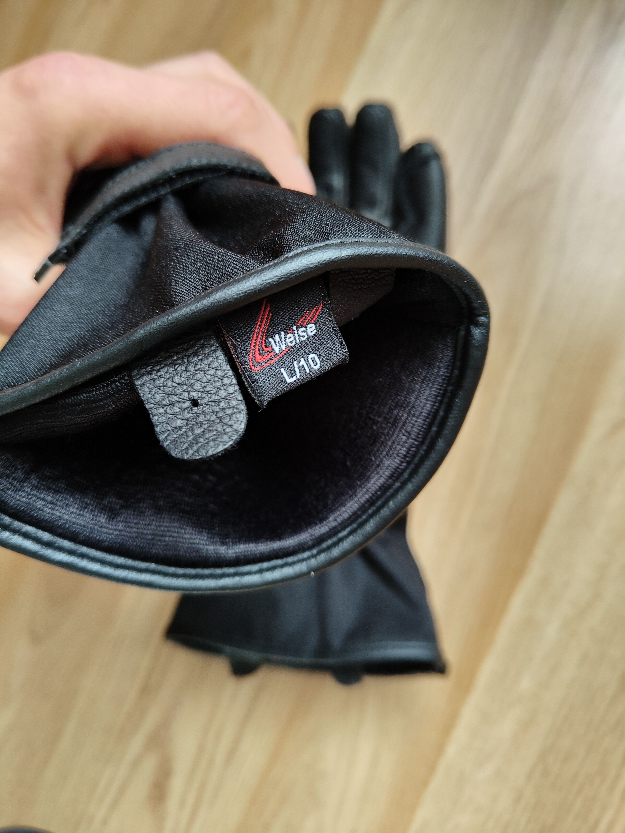 Genuine Leather Weise Men's Leather Gloves Winter Outdoor Moto Racing Gloves Size ONE SIZE - 5 Thumbnail