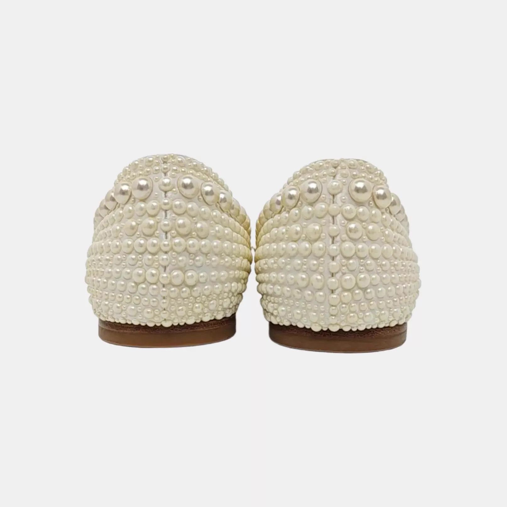Jimmy Choo Jimmy Choo Square Toe Pearl Flat EU 36.5 Size US 6 / IT 36 - 3 Thumbnail