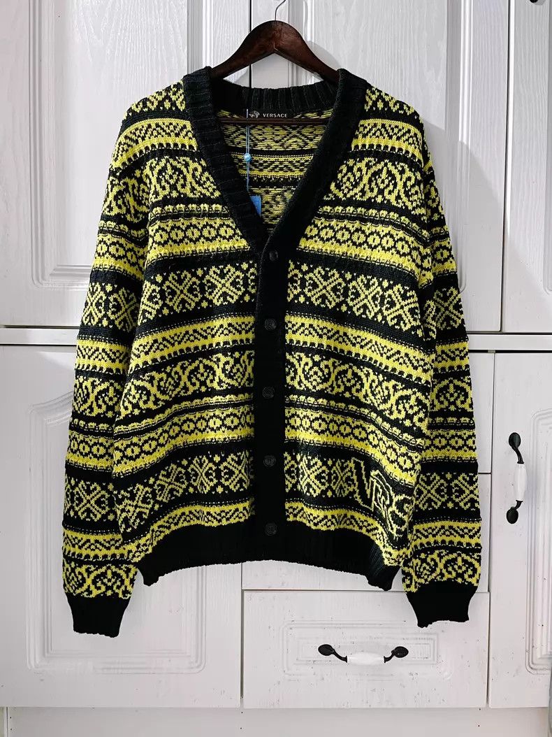 Versace Versace Ribbed trim with wool knit Size 3XL / US 20-22 - 1 Thumbnail