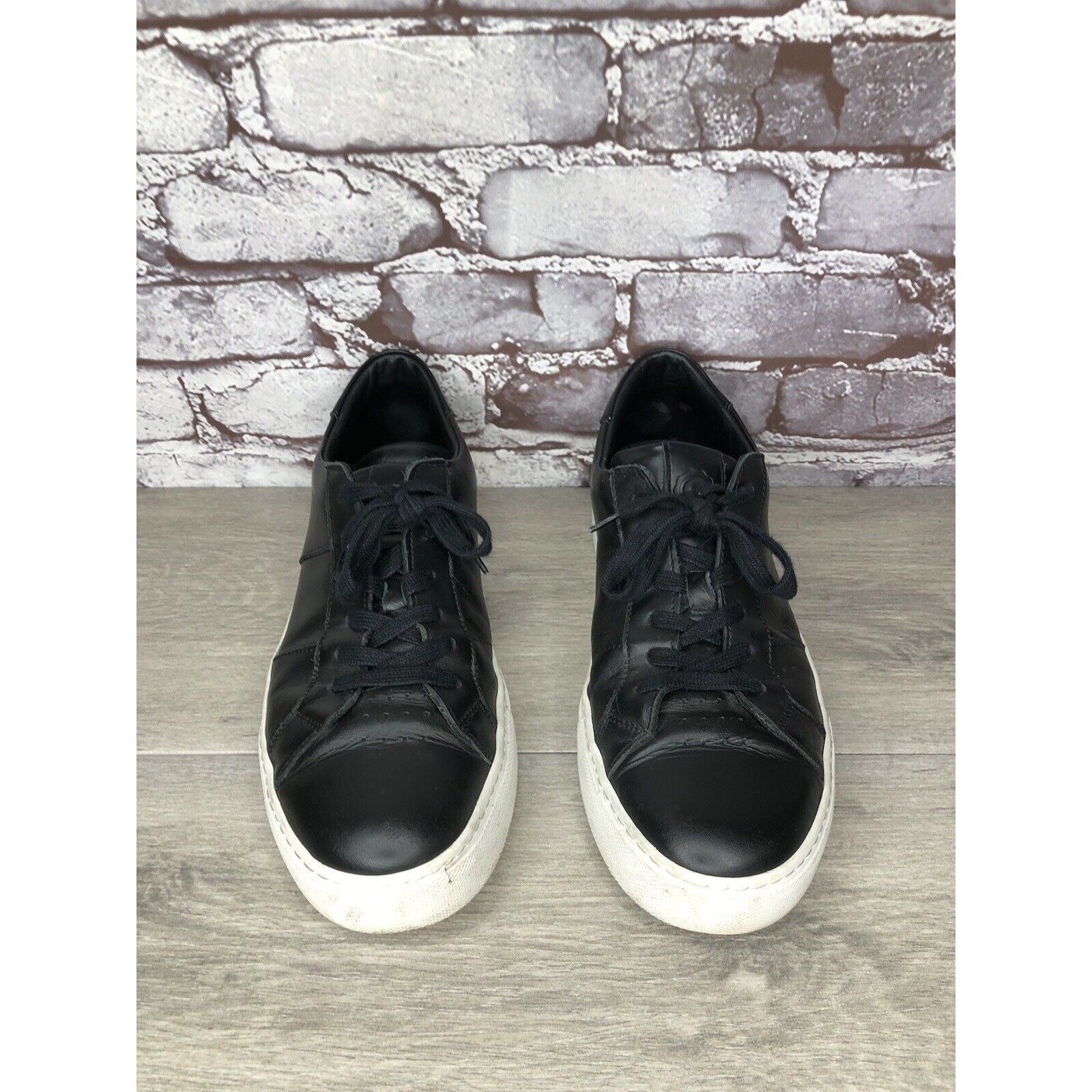 Greats Greats Brooklyn Black Leather Causal Lace Sneakers Shoes Men Size US 9.5 / EU 42-43 - 11 Thumbnail