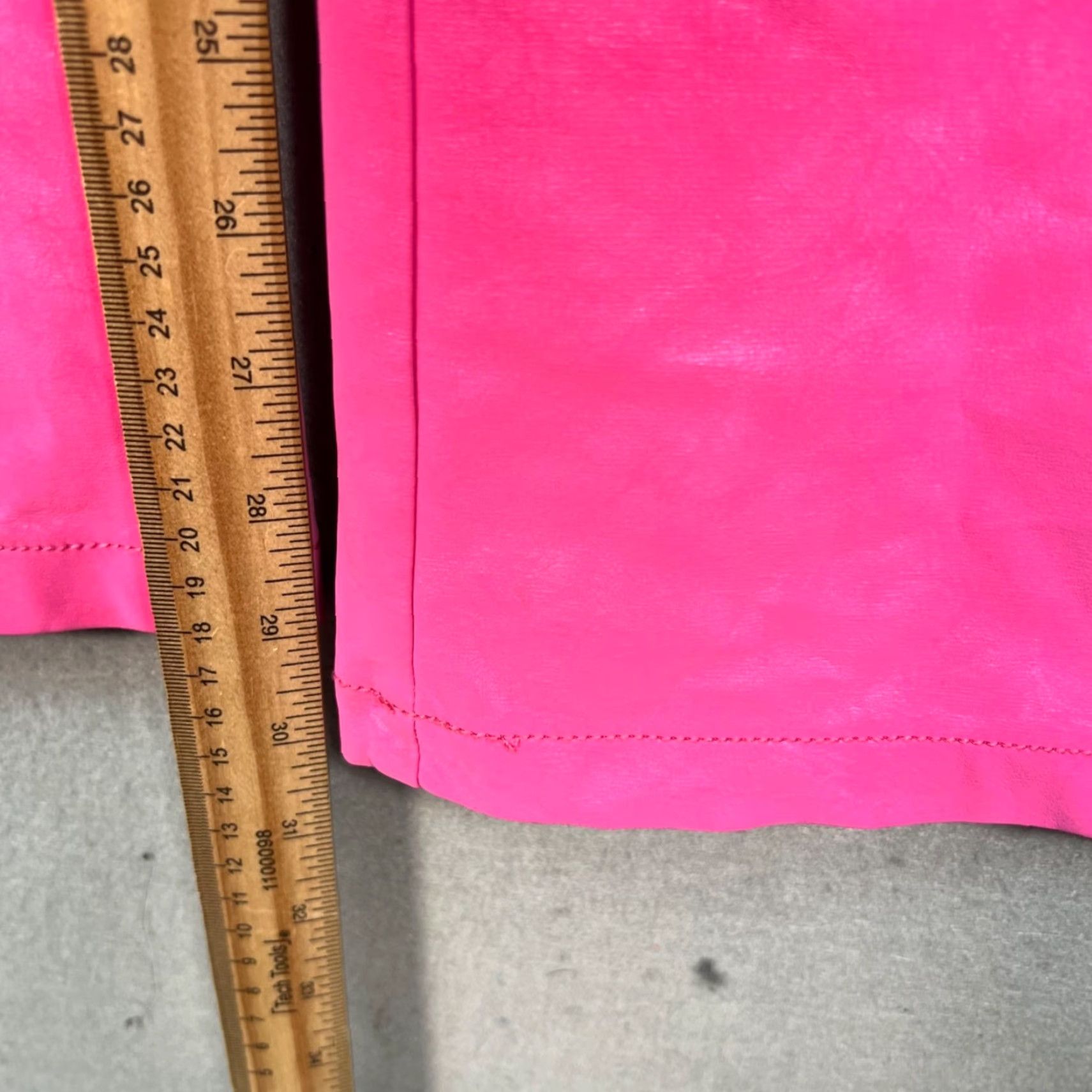I.AM.GIA I.AM.GIA Womens XS Bright Pink Faux Leather Straight Leg Belted Pants Size 26" / US 2 / IT 38 - 7 Thumbnail