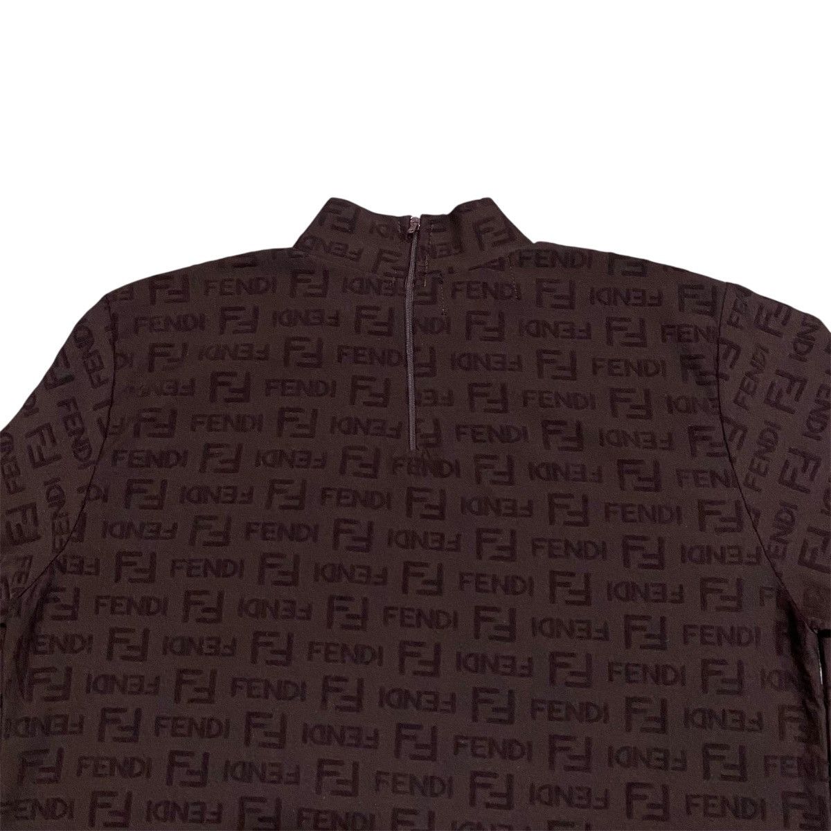 Fendi ‼️LAST DROP‼️Vintage Fendi FF Monogram Zucca Print Zip Neck Size M / US 6-8 / IT 42-44 - 9 Thumbnail
