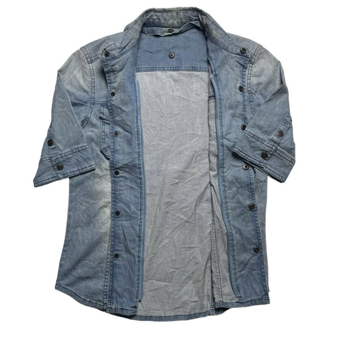 If Six Was Nine 🇯🇵 IN THE ATTIC BONDAGE PUNK SHORT SLEEVE DENIM JACKET Size US L / EU 52-54 / 3 - 3 Thumbnail
