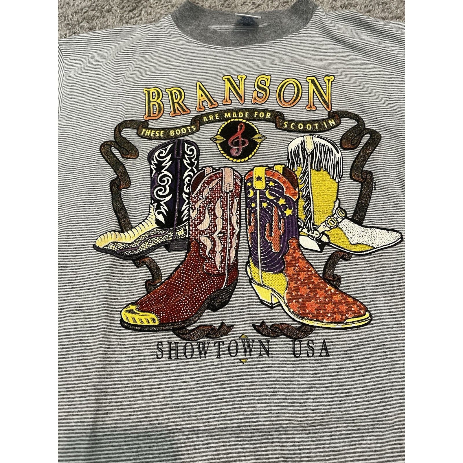 Other Vtg Belton Branson Missouri Cowboy Boots T Shirt USA L Size US L / EU 52-54 / 3 - 9 Thumbnail